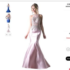 TAKING ANY OFFER! Beaded Halter Mermaid Prom Dress